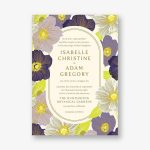 Anemone Plum Wedding Invitation
