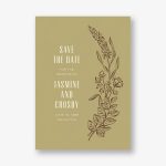 Wild Meadows Green Save the Date Card