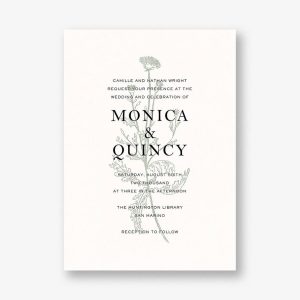 Fine Dandelion Wedding Invitation