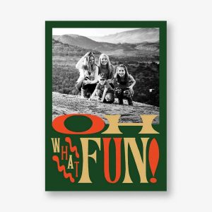 Just for Fun Green Holiday Photo Card