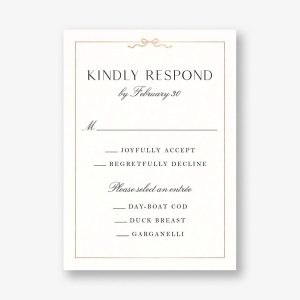 Bow Border Foil Response Card