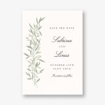 Untamed Grace Sage Save the Date Card