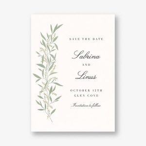 Untamed Grace Sage Save the Date Card