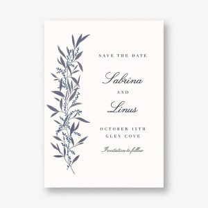 Untamed Grace Lapis Lazuli Save the Date Card