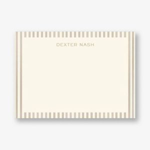 Taupe Picard Stripe Stationery