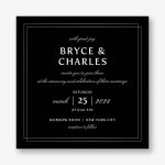 Duo Border Wedding Invitation