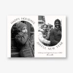 Joyful New Year Double Arched Photo Card
