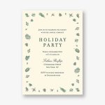 Delicate Greenery Holiday Party Invitation