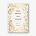 Colette Gold Wedding Invitation