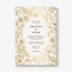 Colette Gold Wedding Invitation