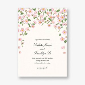 In the Cosmos Cream Wedding Invitation