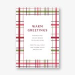 Cozy Watercolor Plaid Holiday Card