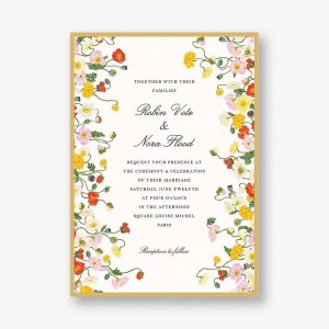 Wild Petals Wedding Invitaiton