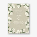 Framed Hydrangea Wedding Invitation