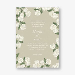 Framed Hydrangea Wedding Invitation