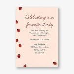 Ladybug IVF Celebration Invitation