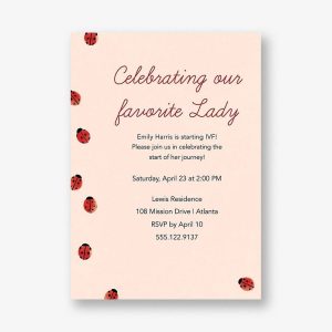 Ladybug IVF Celebration Invitation