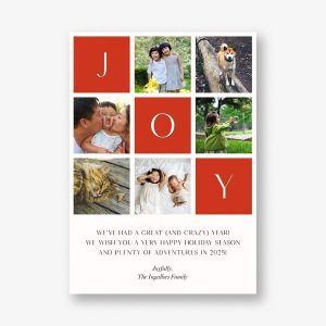 Joy Grid Holiday Photo Card