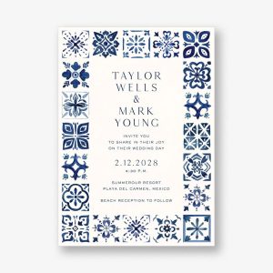 Indigo Riviera Wedding Invitation