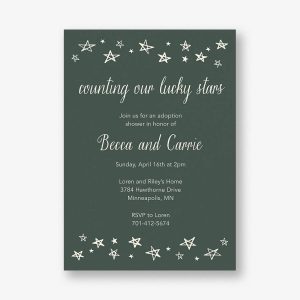 Lucky Stars Adoption Shower Invitation