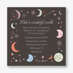 Moons and Stars Adoption Shower Invitation