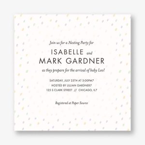 Rainbow Dot Nesting Party Invitation