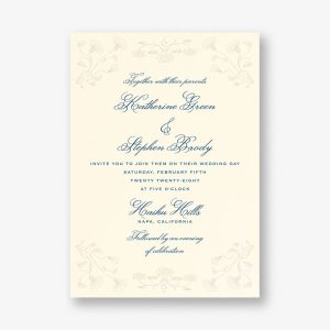 Nouveau Poppy Foil Wedding Invitation