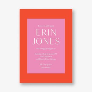 Colorblock Egg Freezing Party Invitation