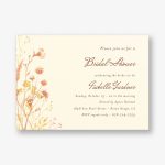 Autumn Dried Floral Bridal Shower Invitation