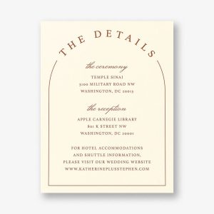 Minimal Arch Information Card