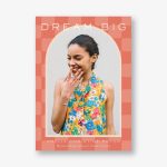 Checkered Arch Photo Graduation Announcement