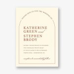 Minimal Arch Wedding Invitation