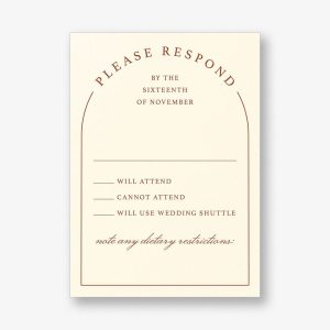 Minimal Arch Response Card