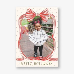 Red Ribbon Holiday Photo Card