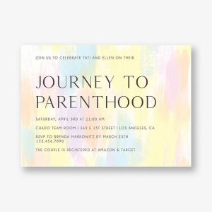 Pastel Paint Parenthood Celebration Invitation