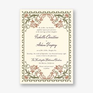 Ornamental Autumn Wedding Invitation