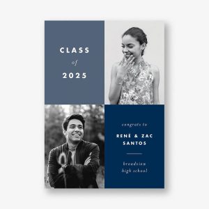 Color Blocks Dual Photo Graduation Announcement