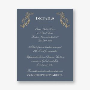 Gilded Filigree Foil Information Card