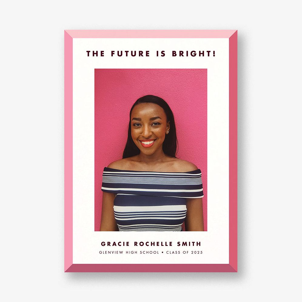 Mod Bevel Photo Graduation Announcement