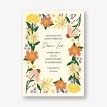 Sunny Chrysanthemum Bridal Shower Invitation