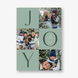 Modern Joy Holiday Photo Card