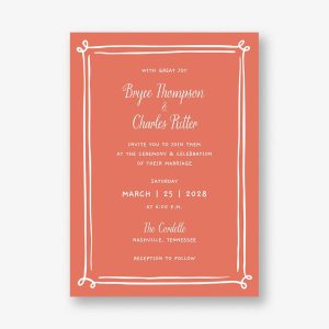 Whimsical Hand Drawn Border Invitation