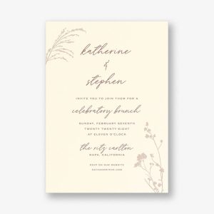 Dried Floral Brunch Invitation
