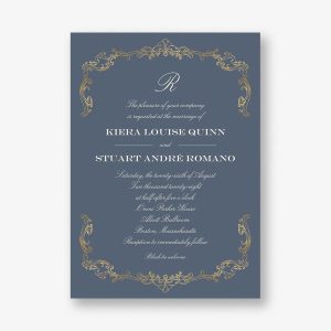 Gilded Filigree Foil Wedding Invitation