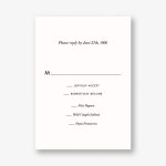 Floral Silhouette Response Card