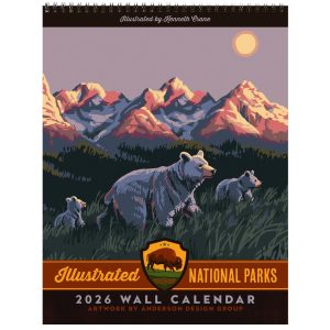 2026 Kenneth Crane National Parks Vintage Art Wall Calendar