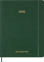 2026 Moleskine Myrtle Green 15-Month XXL Essential Soft Cover Weekly Vertical Planner