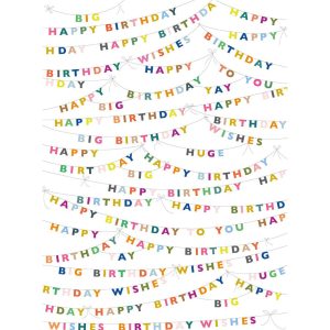 Birthday Banners Flat Wrap