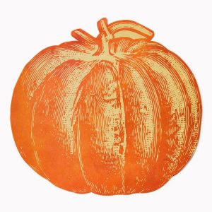 Die-cut Harvest Pumpkin Placemats