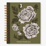 12-Month Delicate Peonies Custom Planner